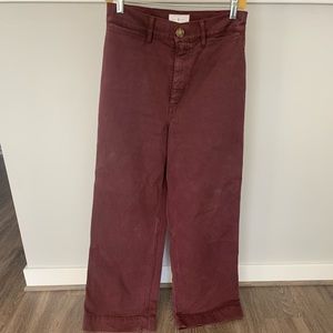 Lou and Grey wide leg purple jeans